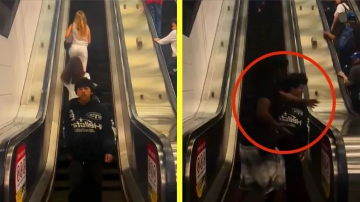 VIDEO: Joven intentó farmear aura en el Metro y recibió un cachetadón
