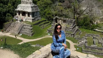 La también actriz visitó Palenque y recordó que hace 27 años fue por primera vez al turístico lugar, lo que le trae grandes recuerdos.