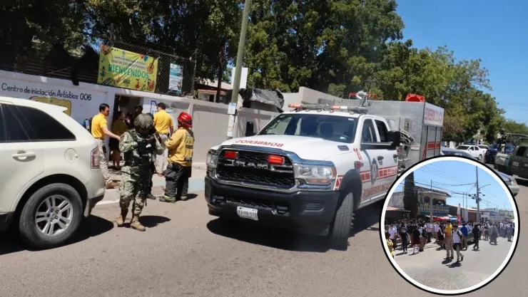 Reportan fuga de gas en secundaria de Culiacán
