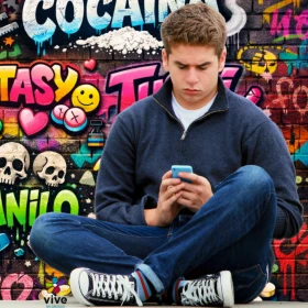 Joven buscando información en su celular.webp