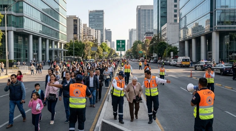 Simulacro de terremoto en México