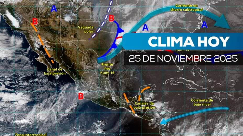 clima hoy 25 de noviembre frente frío 16
