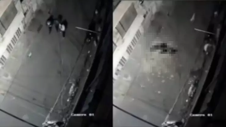 VIDEO: Pareja se cayó de un balcón desde el cuarto piso tras fuerte pelea