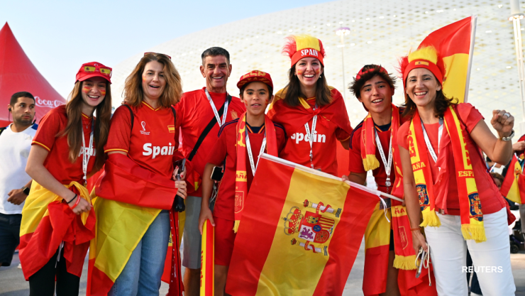 Aficionados de la selección de España