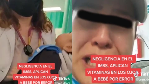 Becaria aplica por error vitaminas en los ojos de un bebé