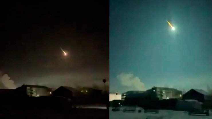 Bola de fuego atravesando el cielo, es el meteorito que cayó en Siberia