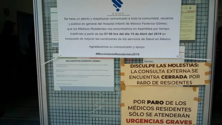 Suspenden consultas externas en Hospital Infantil de México por paro de residentes