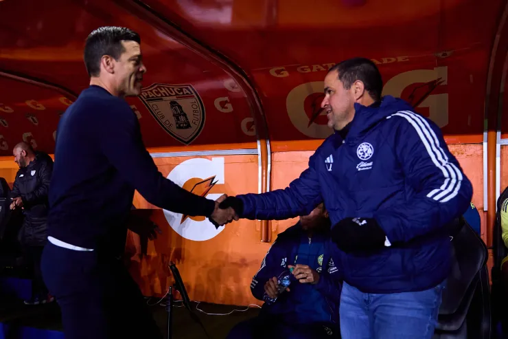 Solari y Jardine antes de iniciar el partido