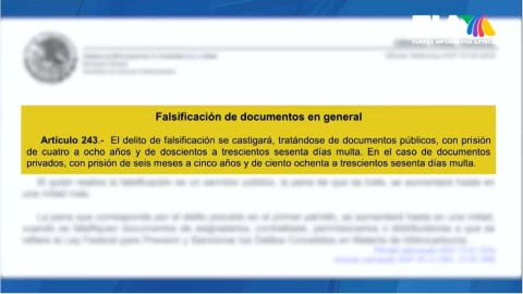El Código Penal Federal de México respecto a la falsificación de documentos