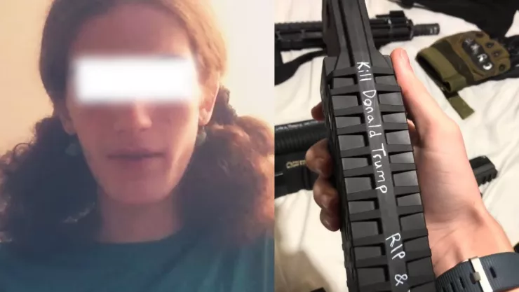 Foto de Robin W a lado de sus armas antes de cometer el tiroteo en Minneapolis, EU.