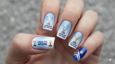 7 dise&ntilde;os de u&ntilde;as de Rayados de Monterrey que le van a encantar a cualquier regia