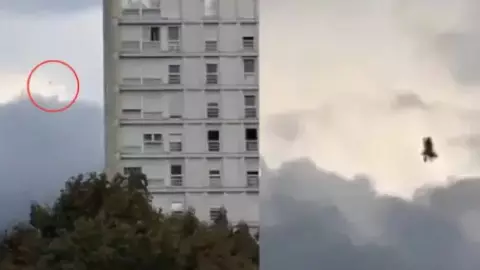 ¿Una bruja? Captan misteriosa figura en el cielo de Francia y el VIDEO divide opiniones