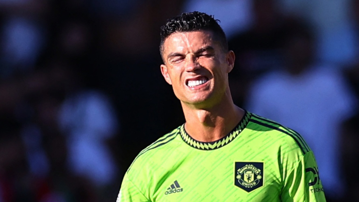 Cristiano Ronaldo en la goleada del Brentford ante Manchester United