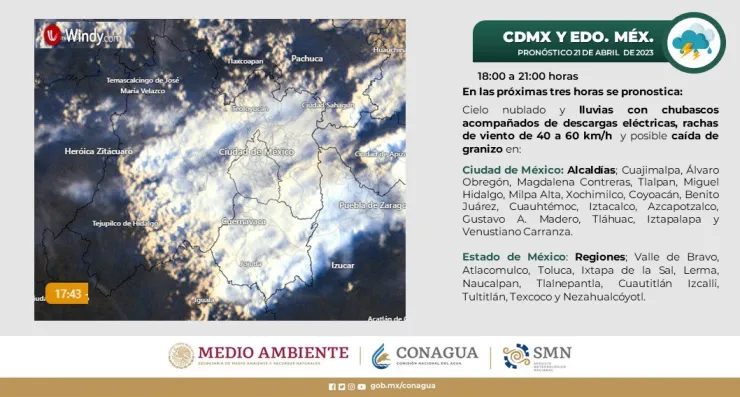 Clima en México 22 de abril
