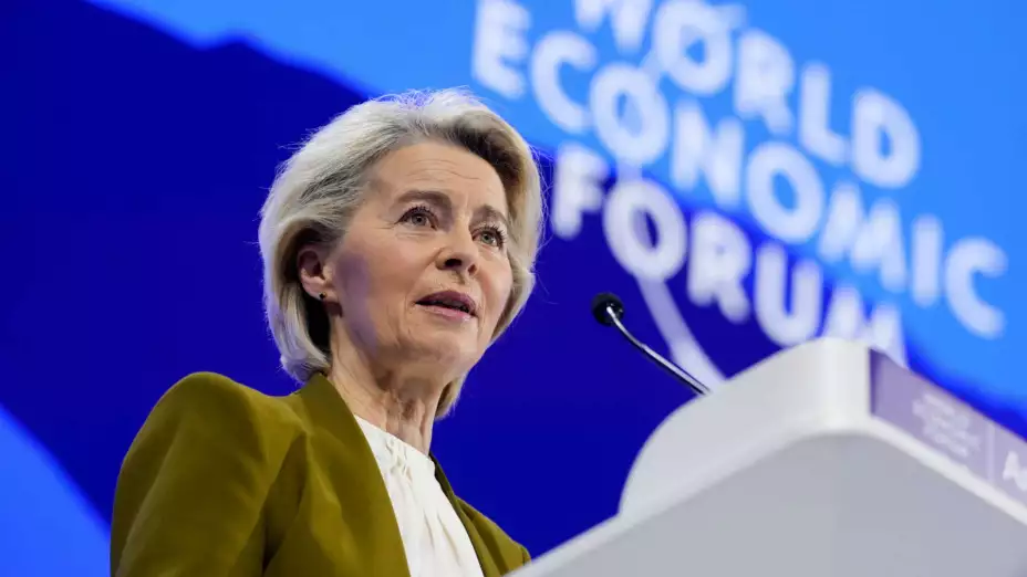 Ursula von der Leyen en Davos, Suiza, el 20 de enero de 2026.