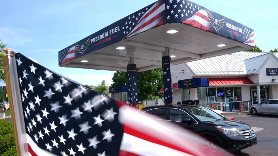 Una gasolinería de la red “Freedom Fuel” en Pensilvania.