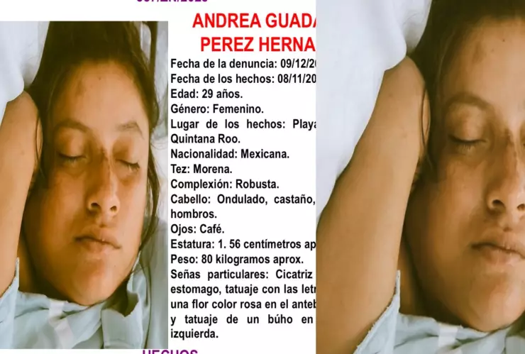 Buscan a Andrea Guadalupe Pérez Hernández, desaparecida desde hace un mes en Playa del Carmen: Esto se sabe