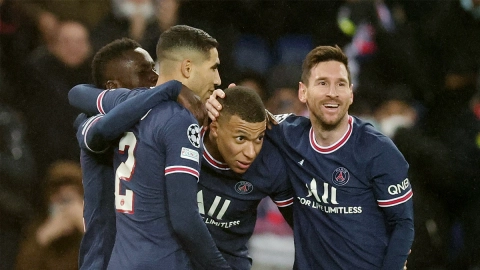 Messi y Mbapp&eacute; con el PSG