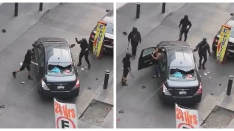 Twitter agresión denuncia encapuchadas