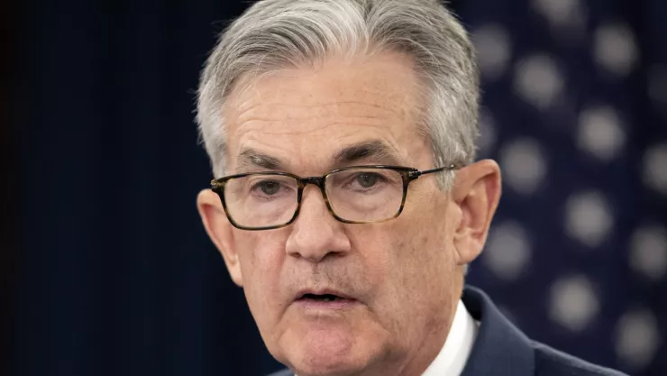 El titular de la Reserva Federal de EEUU Jerome Powell en conferencia de prensa el 31 de julio del 2019. Imagen, AP.
