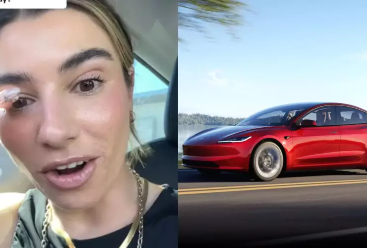 VIDEO ¡Vaya susto! Mujer quiso actualizar su Tesla y quedó atrapada a más de 40°C