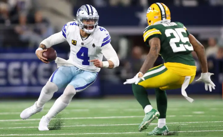 Dak Prescott Dallas Cowboys vs Green Bay Packers Ronda Comodines Playoffs NFL 2023