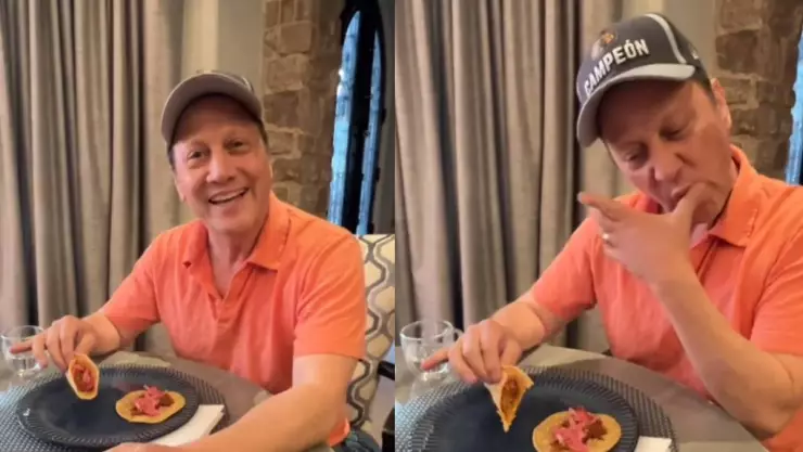 VIDEO_ ¡Lo hace nuevo! Rob Schneider cae RENDIDO al probar la cochinita pibil
