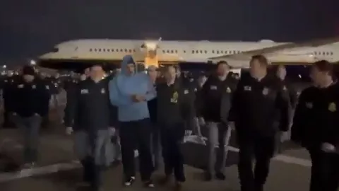 Así fue la llegada de Nicolás Maduro y su esposa a Estados Unidos