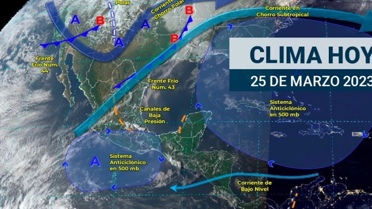 Clima en México 25 de marzo