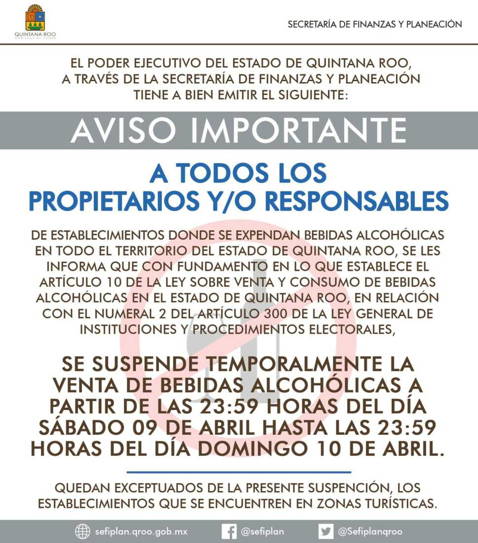 ley seca en quintana roo