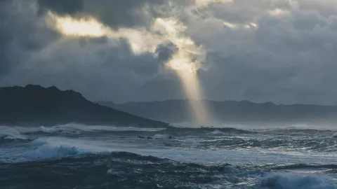 Olas del mar enbravecido