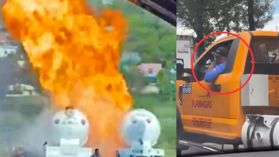 INDIGNANTE Es captado en VIDEO el momento en el que un conductor fuma mientras conduce una pipa de gas LP.png