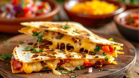 Quesadillas, un imperdible de la comida de Husca de Ocampo.