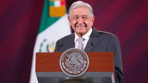 Se lleva a cabo la conferencia mañanera de AMLO hoy 23 de febrero de 2023 desde Palacio Nacional.