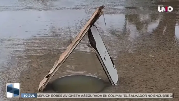 Aguas negras en Pradera Dorado II en Mazatlán..jpg