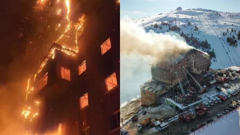 VIDEO | ¡Trágico incendio! Hotel se prende en llamas y deja al menos 66 muertos