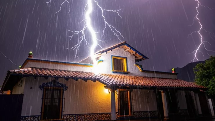 Rayo cae en casa y mata a familia entera