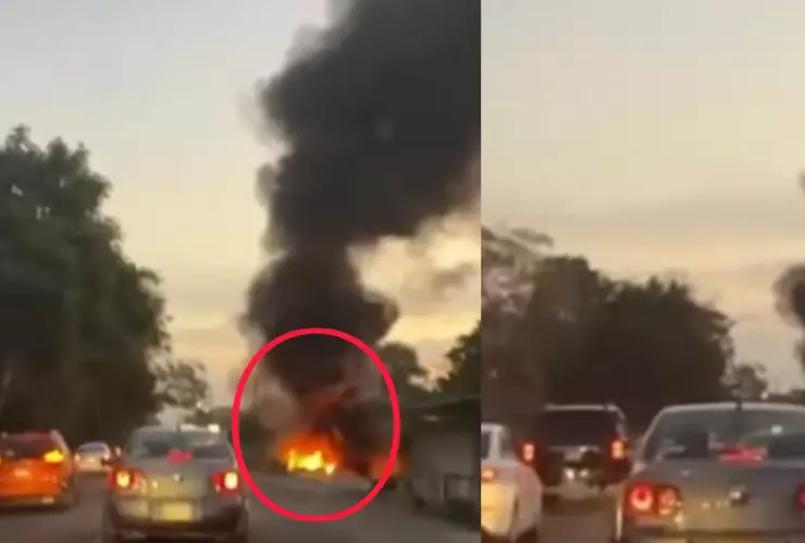 Se registra incendio en basurero clandestino de la carretera Villahermosa a Teapa