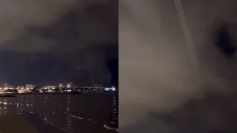 Tromba de agua en Veracruz