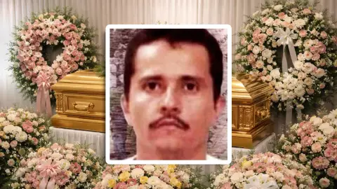 Este es el secreto detrás de la foto de ‘El Mencho’ en su ataúd dorado