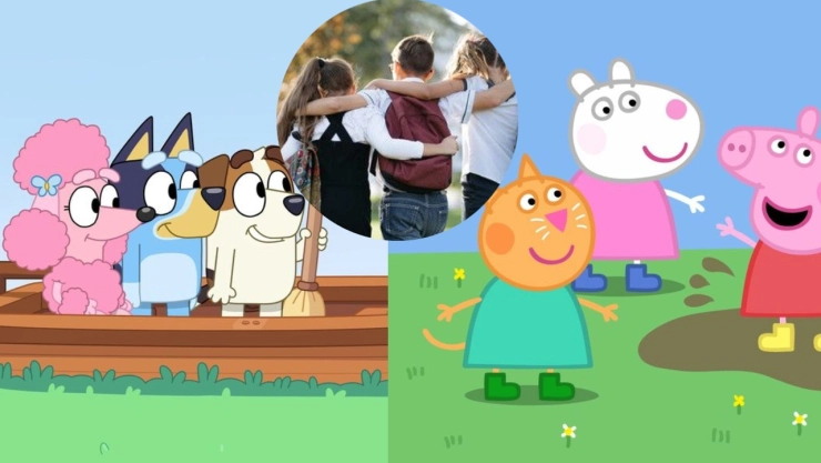 4 capítulos de Bluey y Peppa Pig que enseñan a los niños a ser buenos amigos