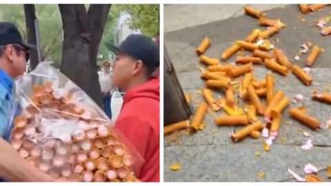 ¡Operativo contra merenguero! Policías y autoridades de CDMX destrozan el producto de vendedor ambulante