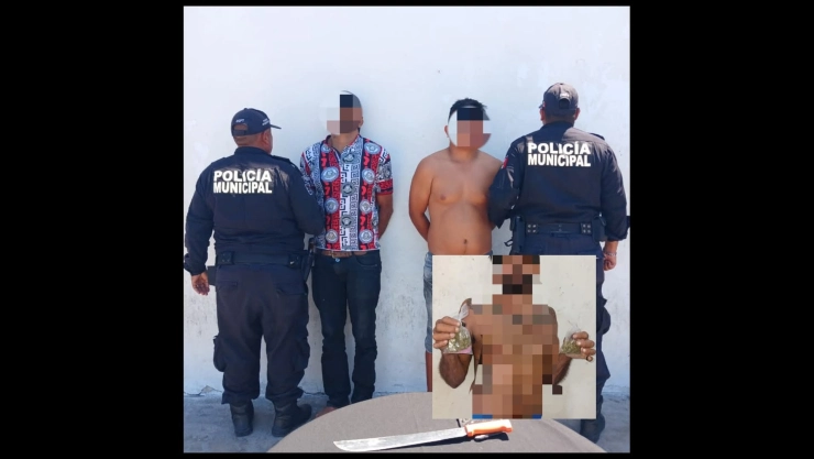 Hombre presuntamente LESIONA CON MACHETE a otro durante PELEA en Progreso y ambos terminan DETENIDOS