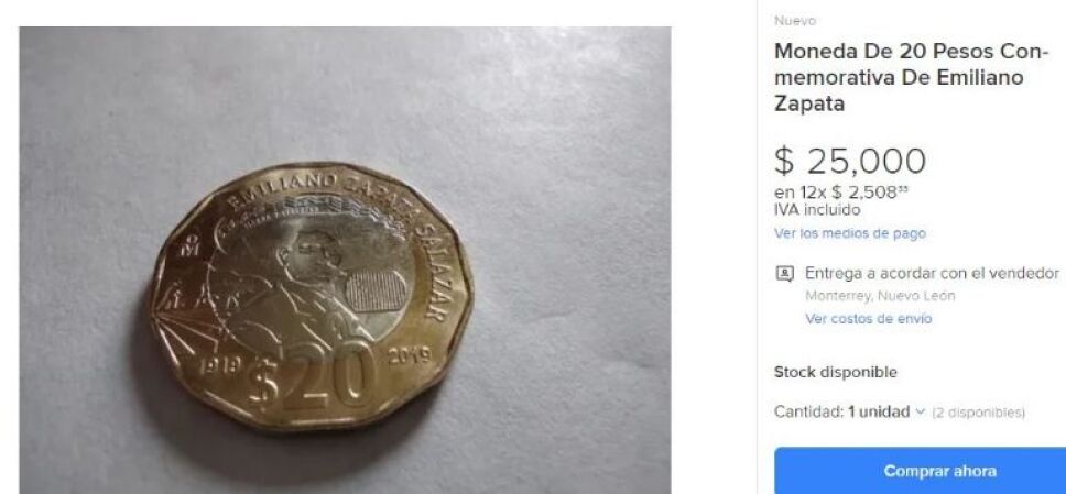 Moneda de 20 pesos