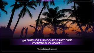 ¿A qué hora anochece hoy 5 de diciembre de 2025?