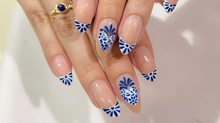 uñas estilo talavera