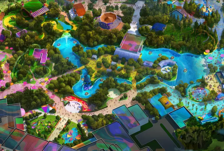 Diseño del interior del Universal Kids Resort, en Texas.