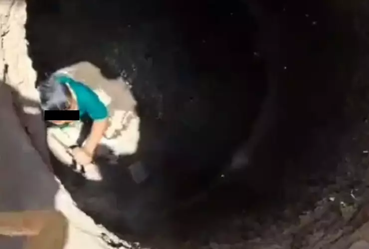 niño cae coladera sin tapa centro histórico