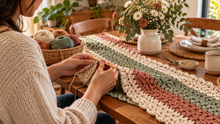 4 ideas para reemplazar tus manteles por opciones de crochet tejidas