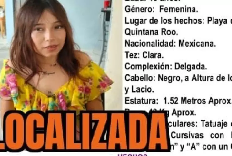 ¡Protocolo Alba desactivado! Dan con el paradero de Jade Crismerli Rosado, adolescente desaparecida en Playa del Carmen